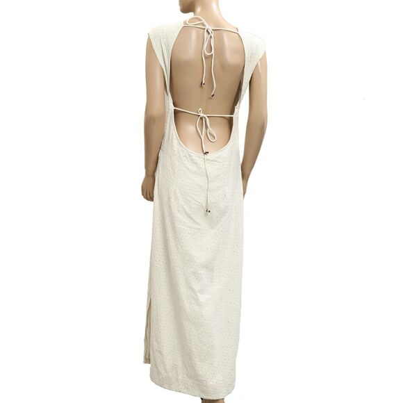 Free People Free-est Eventide Midi Dress Eyelet Embroidered Resort XL NEW 282646 - Picture 9 of 11